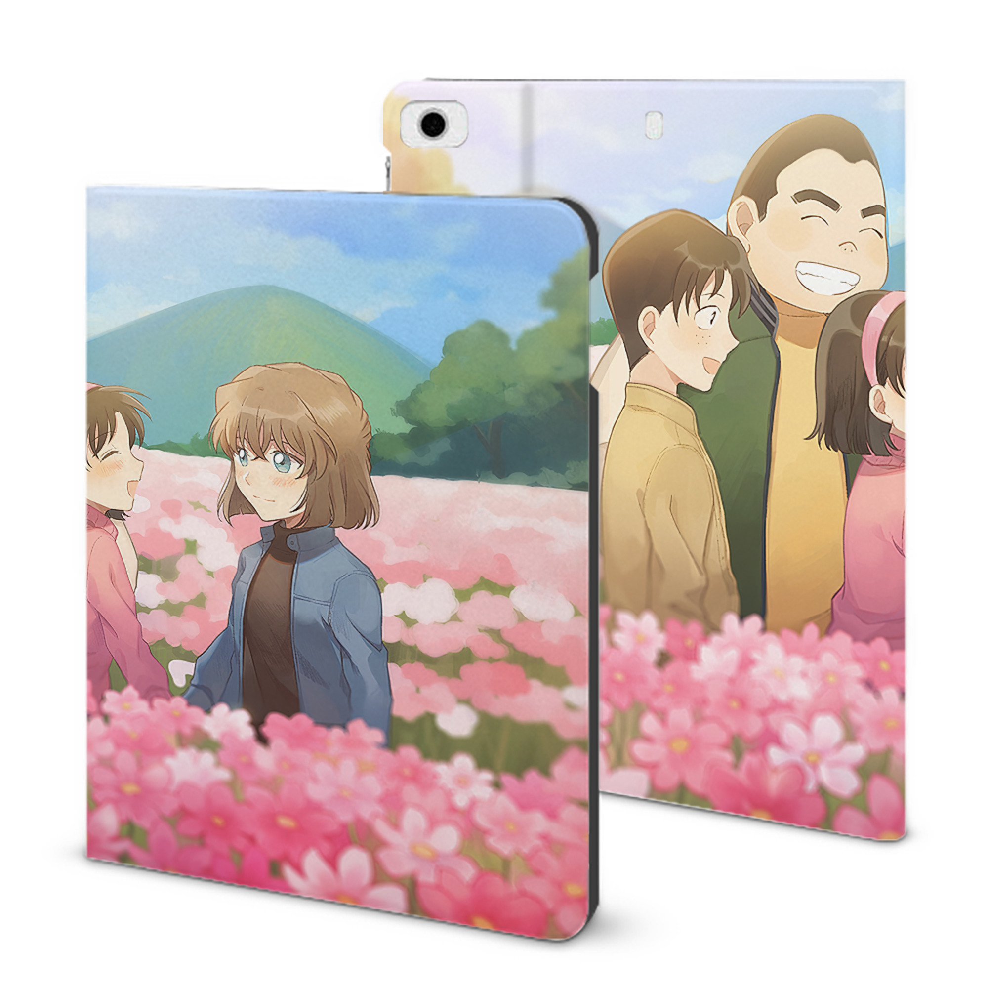 （画像用） 名探偵コナン Detective Conan IPad ケース ブック型 PUレザー TPU 耐衝撃 軽量 薄型 ペン収納なし 全面保護 IPad 各モデル対応